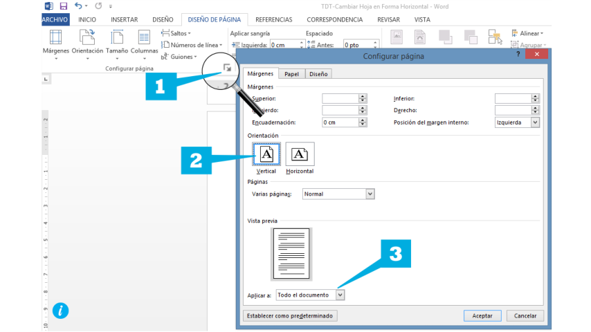 4 tips para
 cambiar hoja en sentido horizontal en Word