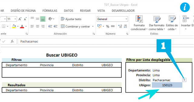 buscar ubigeo por listas