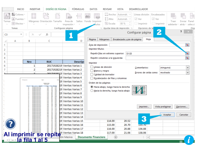 Titulo que se repite al imprimir Excel