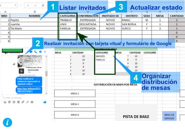 Plantilla de invitaciones a boda