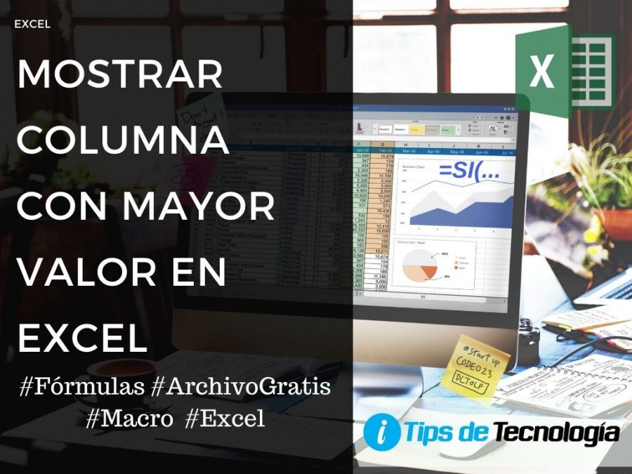 Mostrar columna con mayor valor en excel