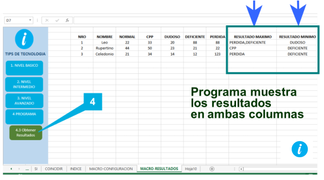 Programa en excel para comparar columnas