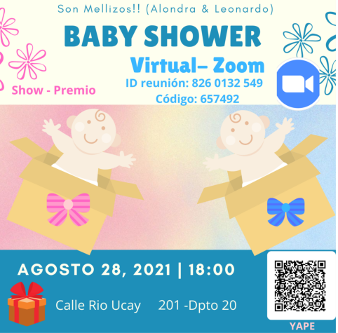 invitación baby shower virtual